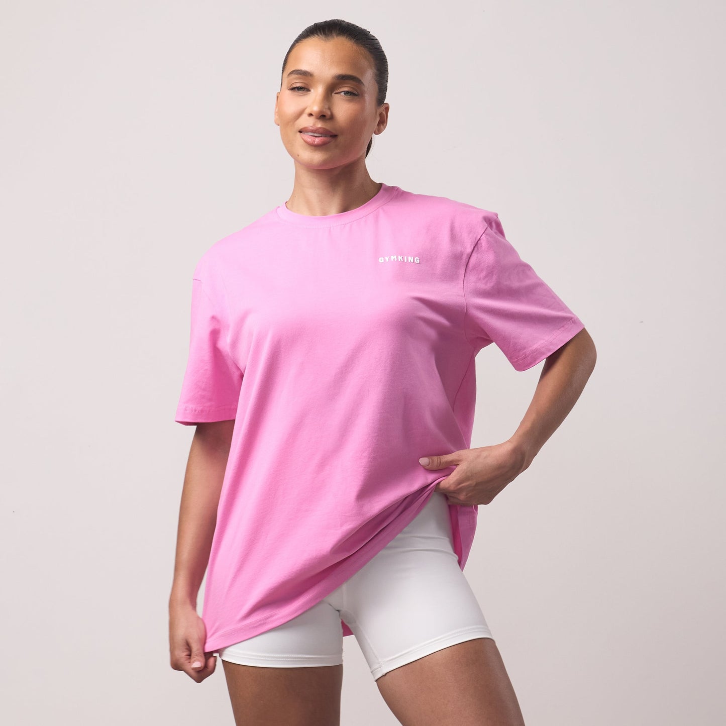 Gym King Challenge Boyfriend Tee - Bubblegum Pink