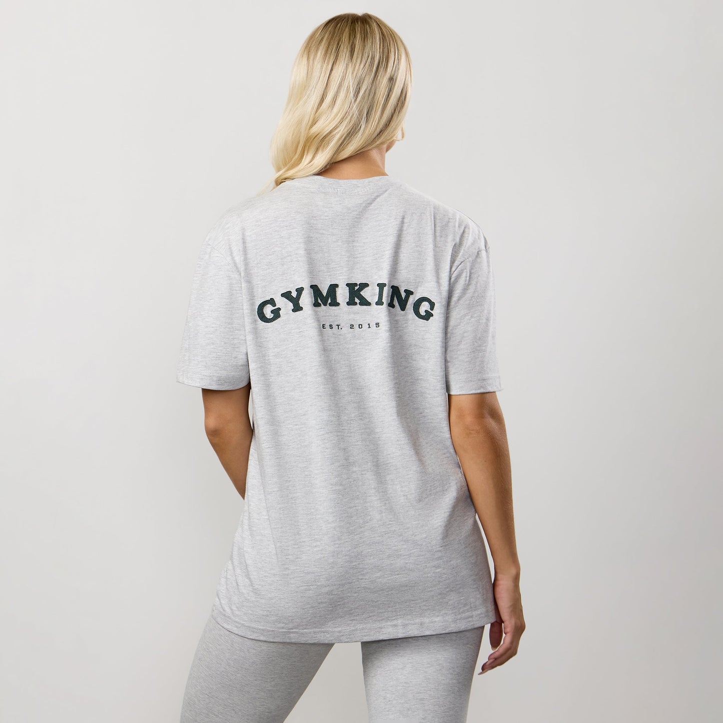 Gym King Compose Cotton BF Tee - Snow Marl