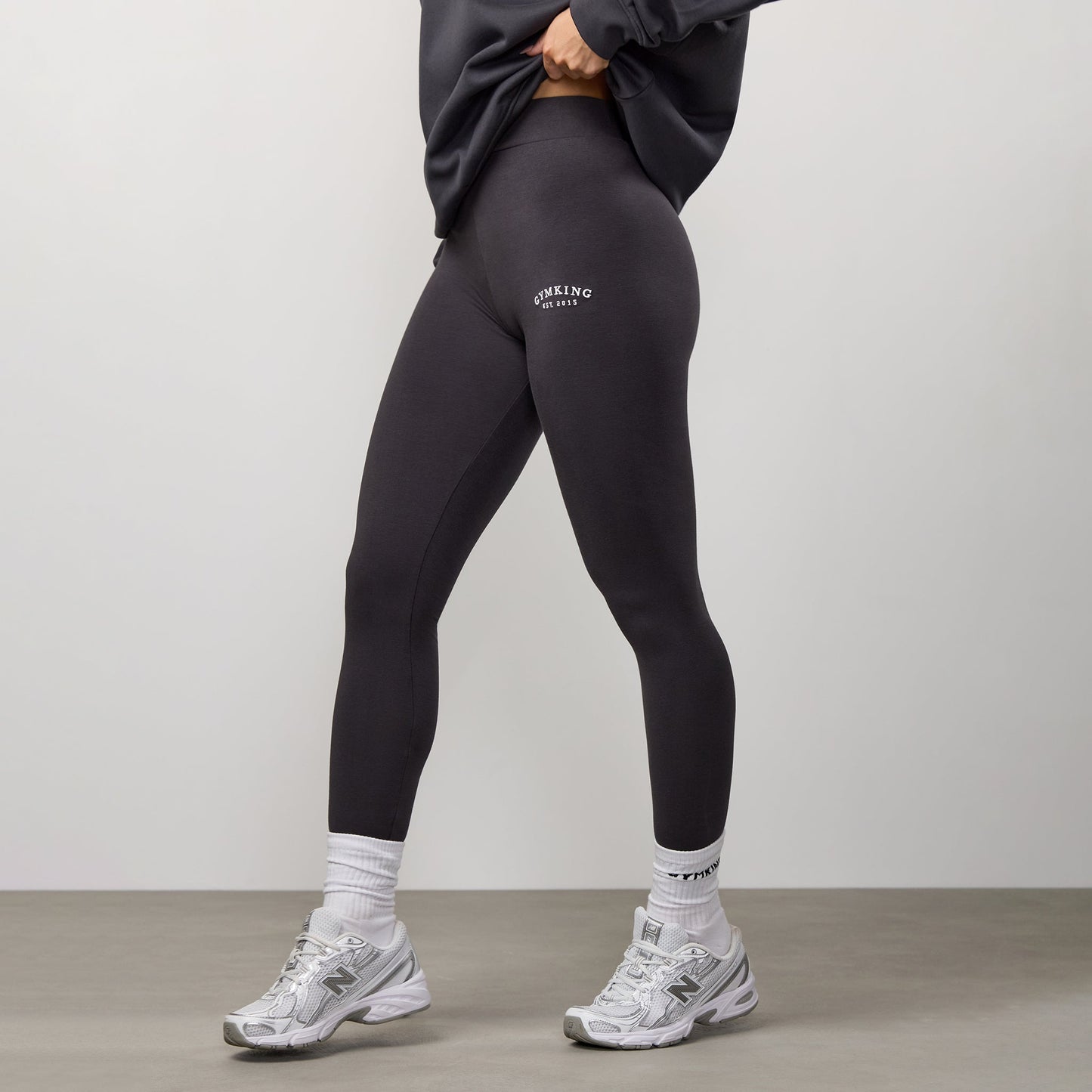 Gym King Compose Cotton Jersey Legging - Dark Pewter
