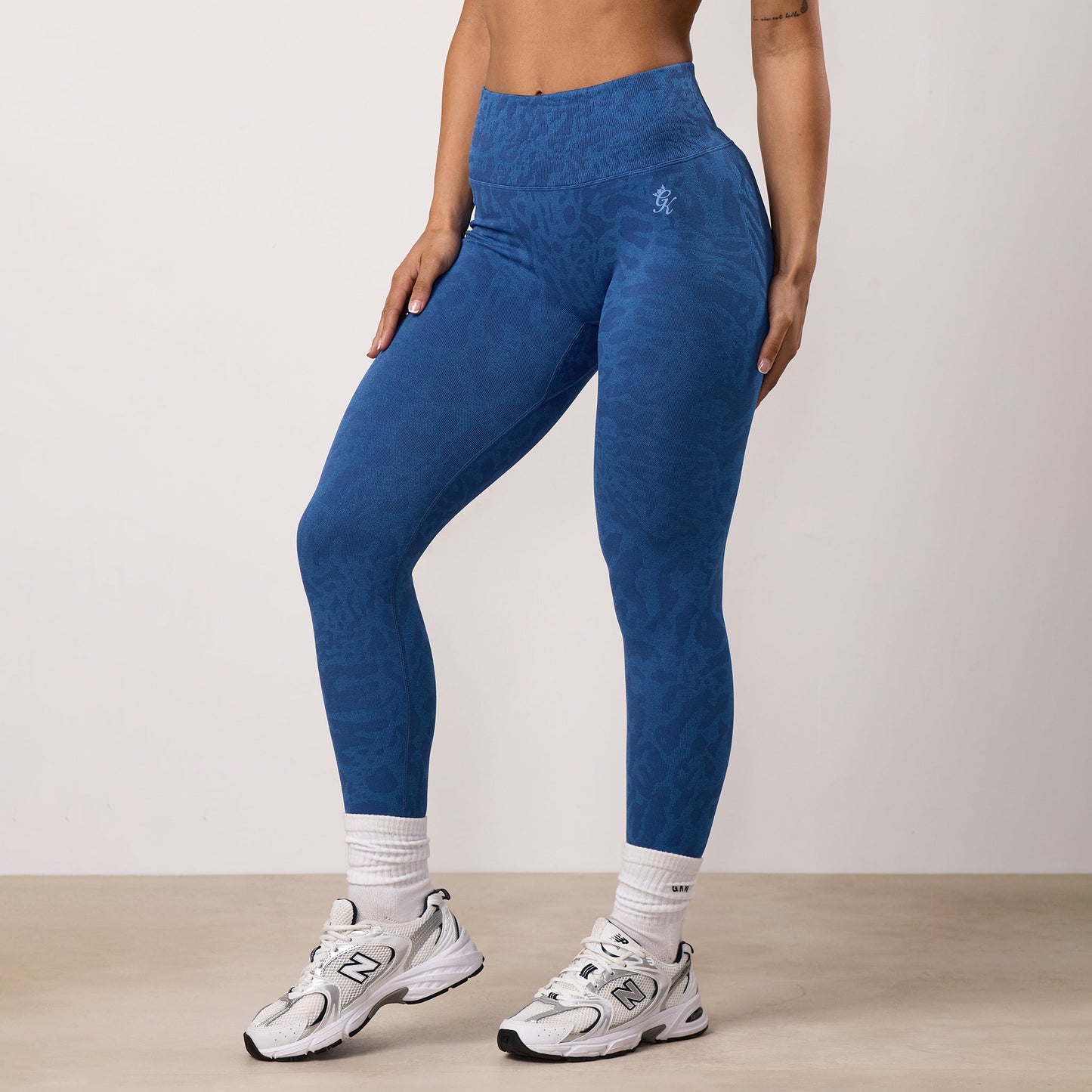 Gym King Limitless Seamless Sculpt Legging - Bold Blue Animal Print
