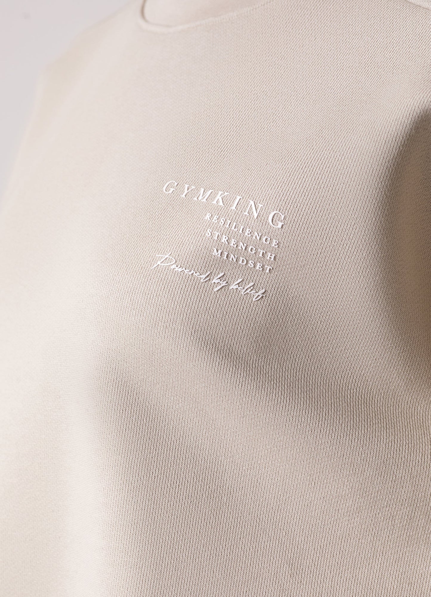 Gym King Define Bungee Hem Crew - Vanilla Brown
