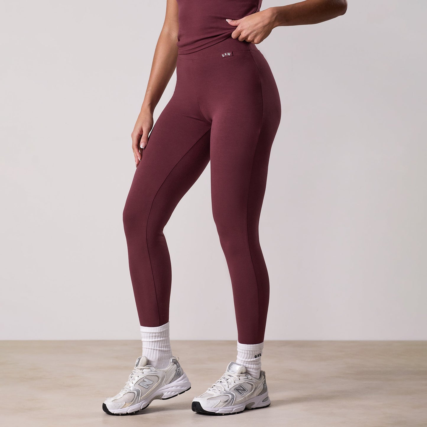 Gym King Plush Jersey Legging - Burgundy