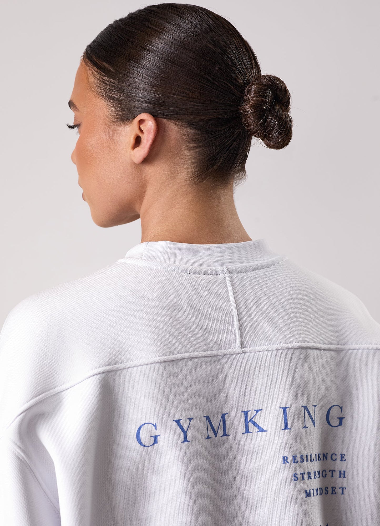 Gym King Define Bungee Hem Crew - White