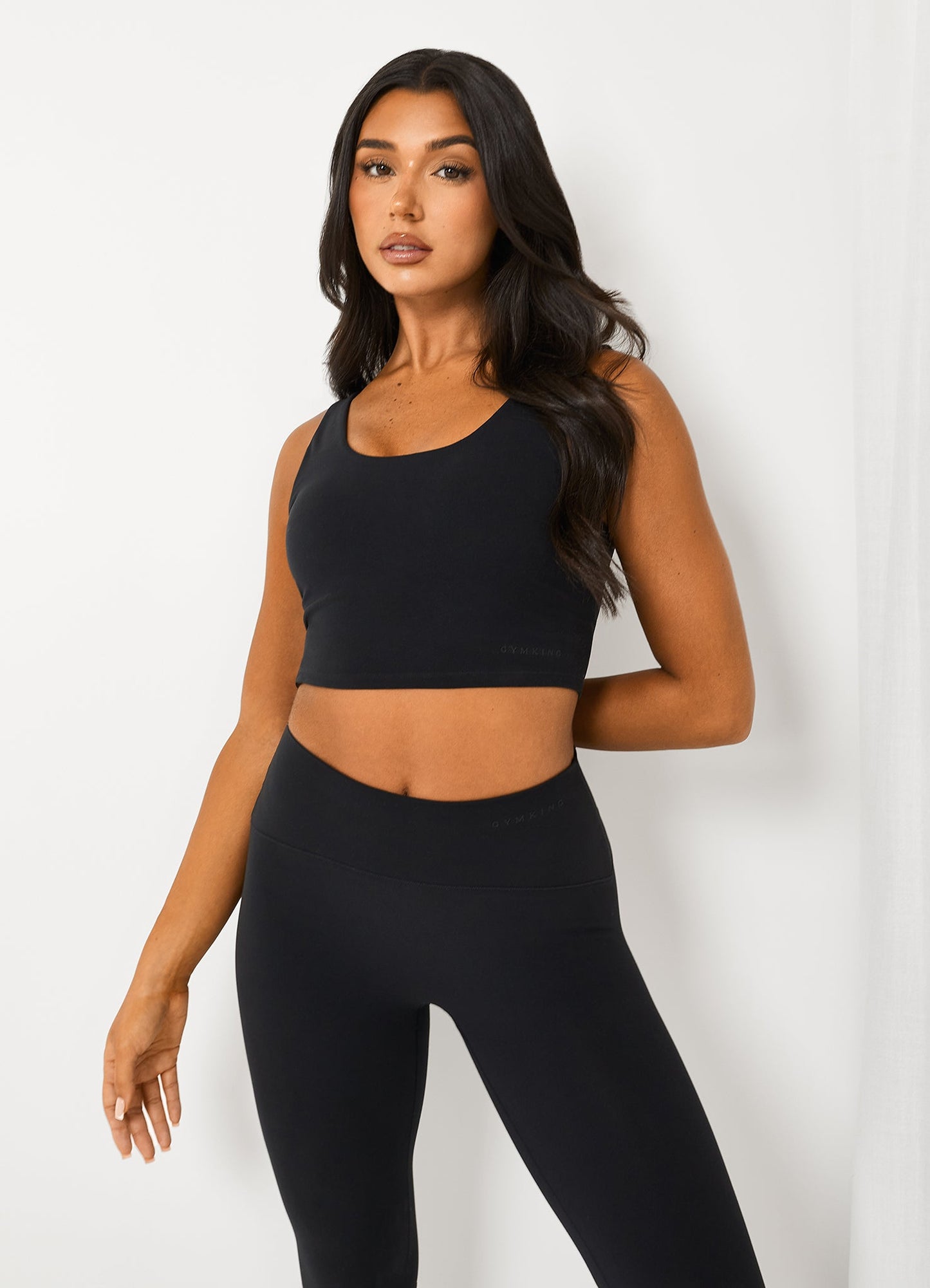 Gym King Peach Luxe Tank - Black Luxe