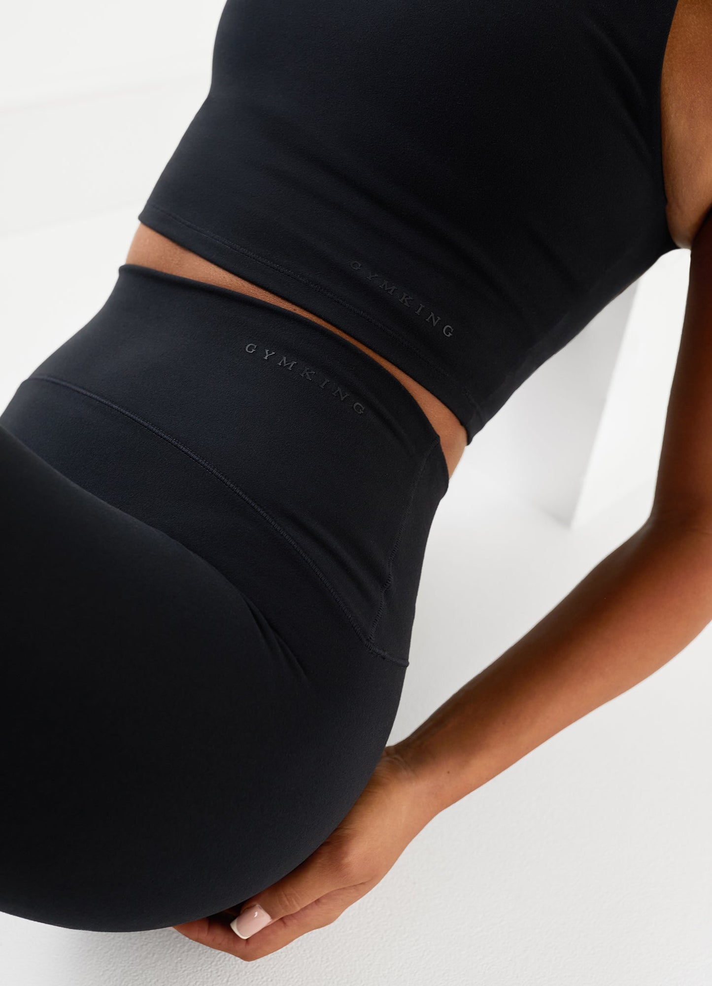 Gym King Peach Luxe Tank - Black Luxe