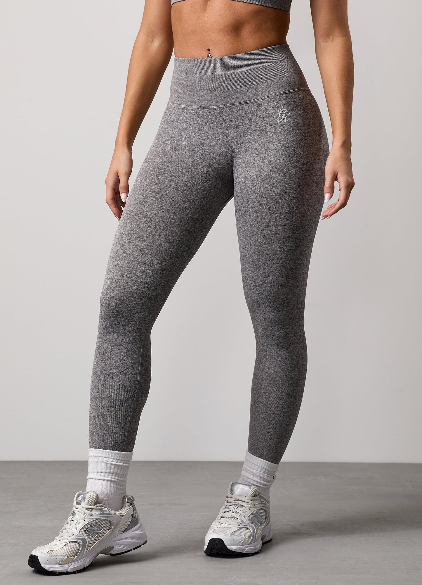 Gym King Sculpt Marl Seamless Legging - Grey Marl