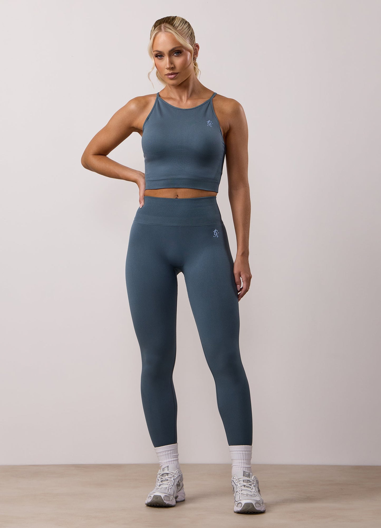 Gym King Sculpt Seamless Legging - Storm Blue