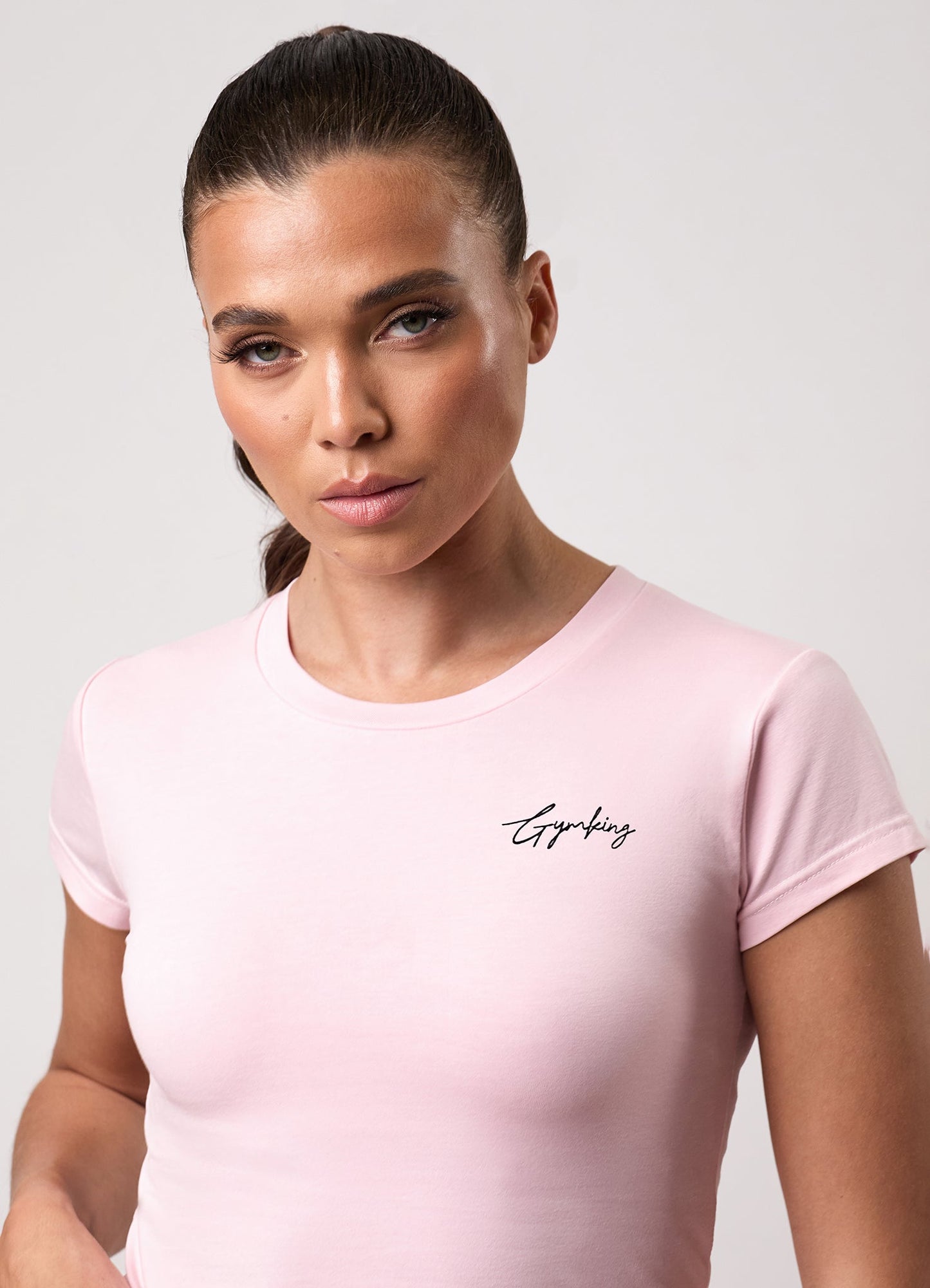 Gym King Washed Reset Crop Tee - Pale Mauve