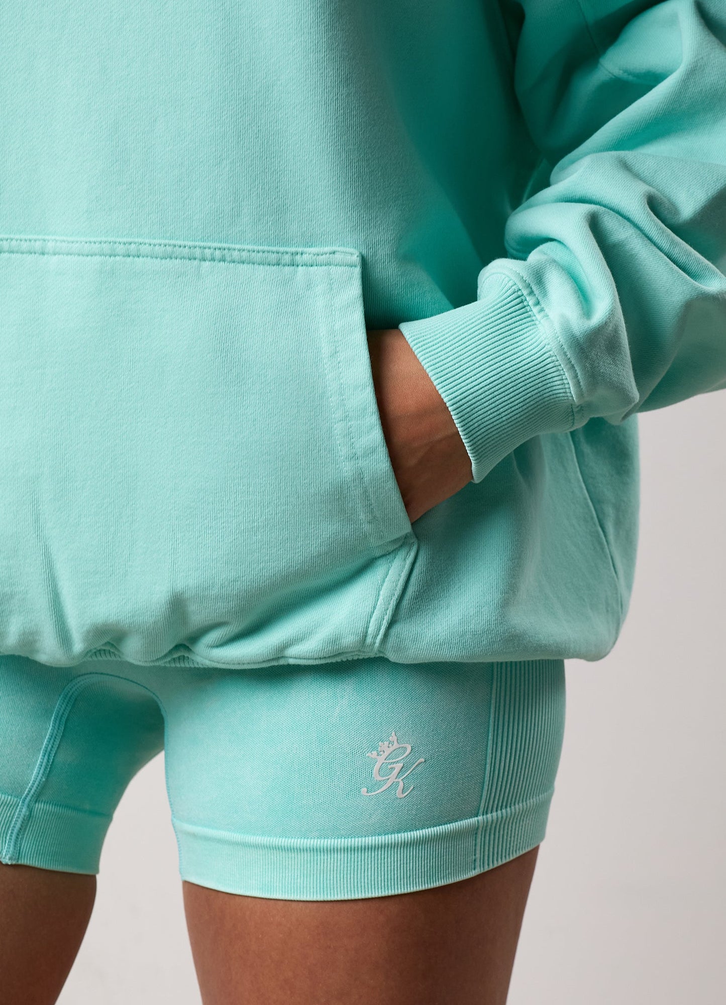 Gym King Washed Reset Oversized Hood - Deep Aqua