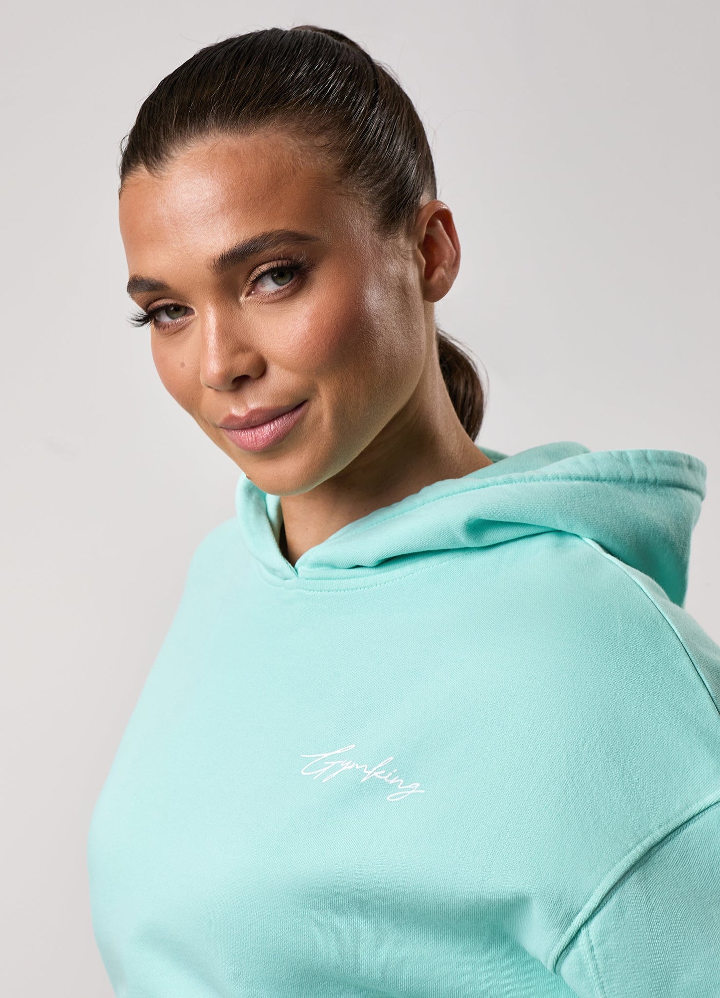 Gym King Washed Reset Oversized Hood - Deep Aqua