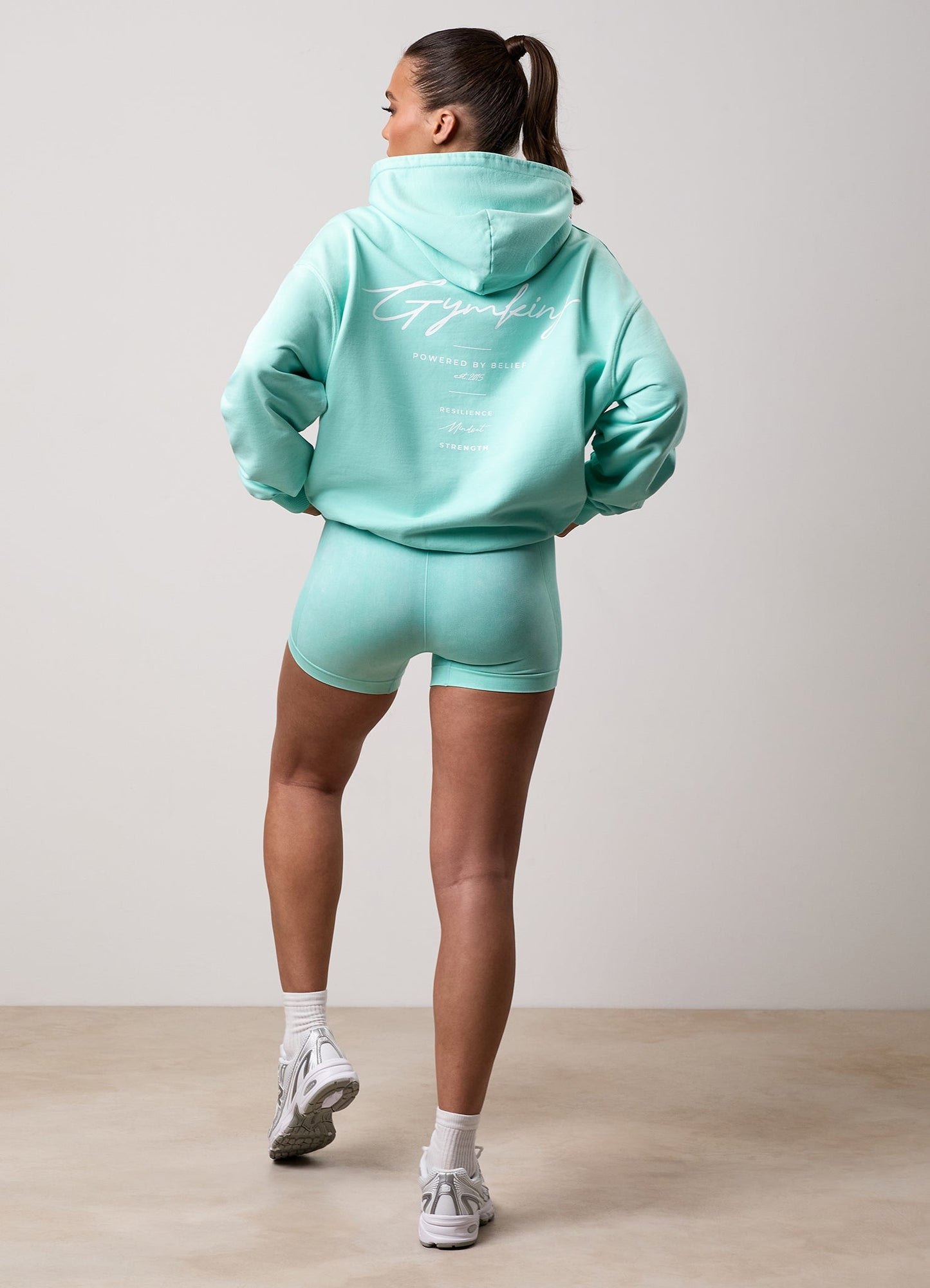 Gym King Washed Reset Oversized Hood - Deep Aqua