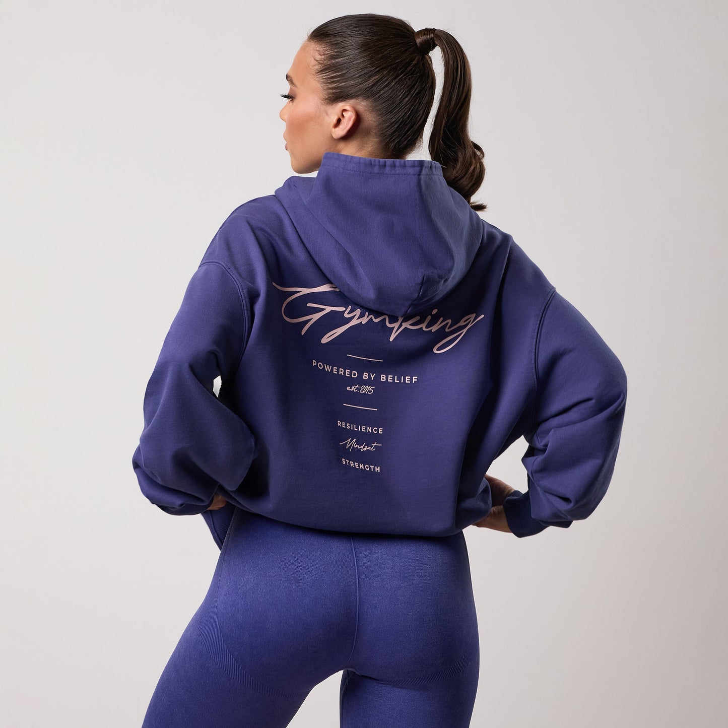 Gym King Washed Reset Oversized Hood - Starlight Blue