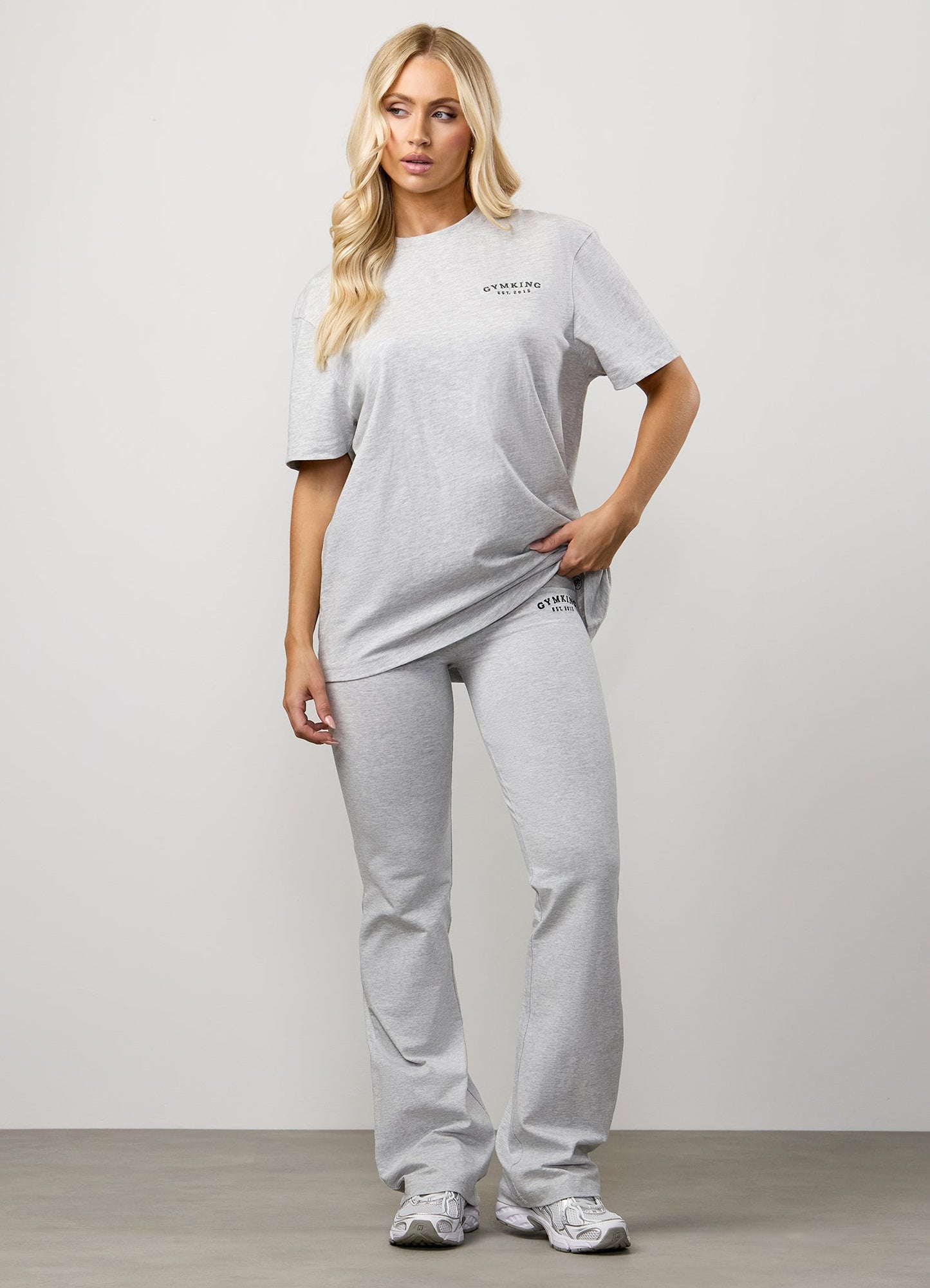 Gym King Compose Cotton BF Tee - Snow Marl