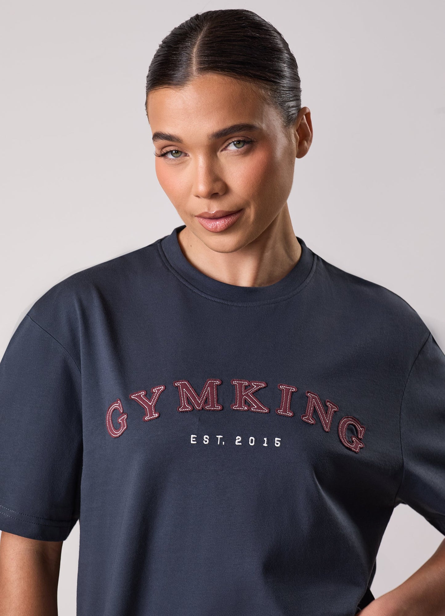 Gym King Compose Jersey Boyfriend Tee - Midnight Blue