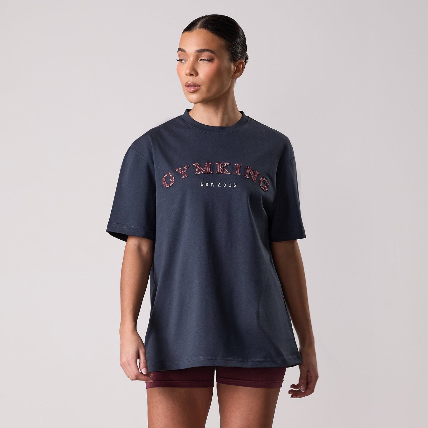 Gym King Compose Jersey Boyfriend Tee - Midnight Blue